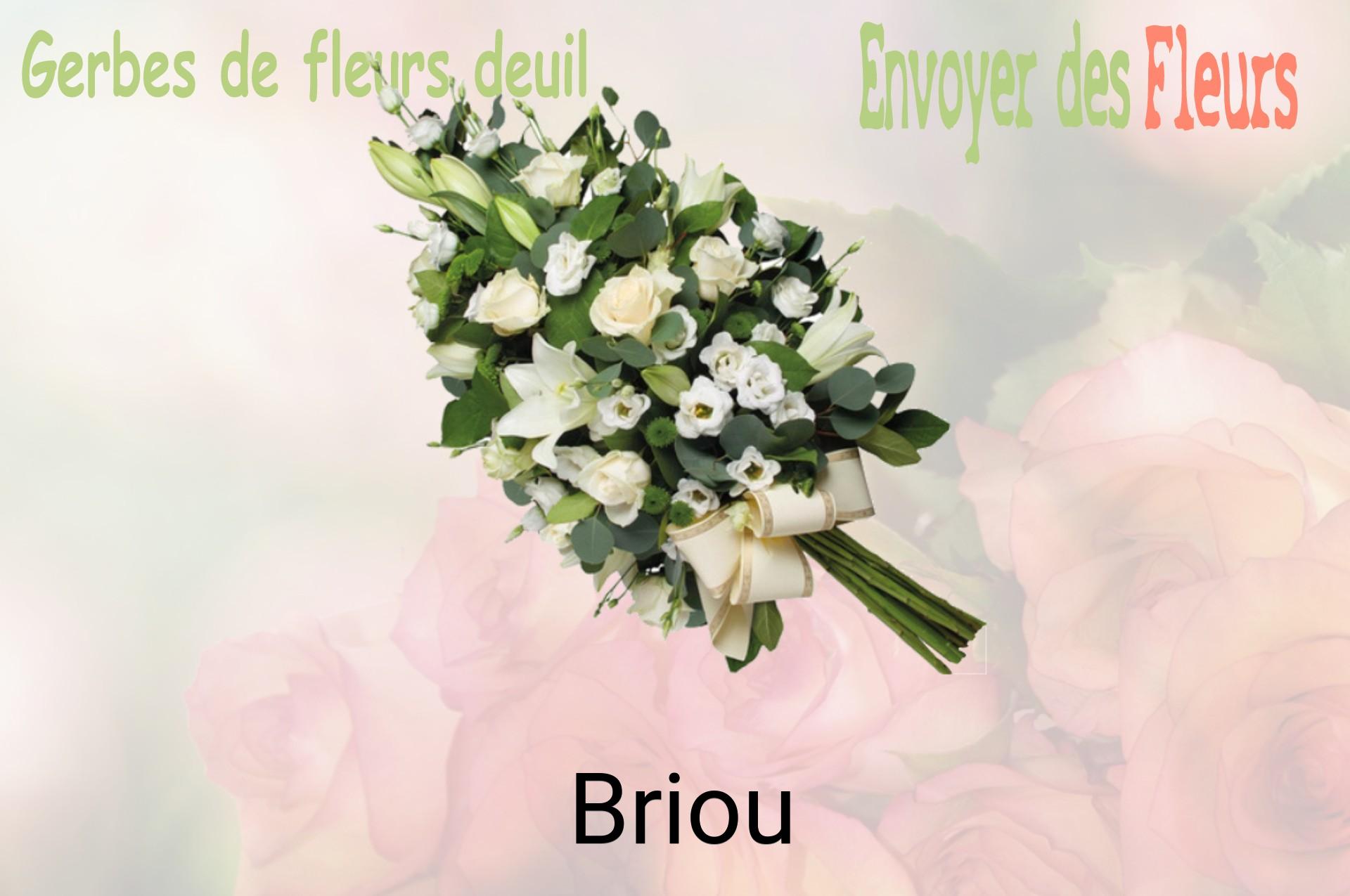Gerbe de fleurs de deuil livrée à Briou